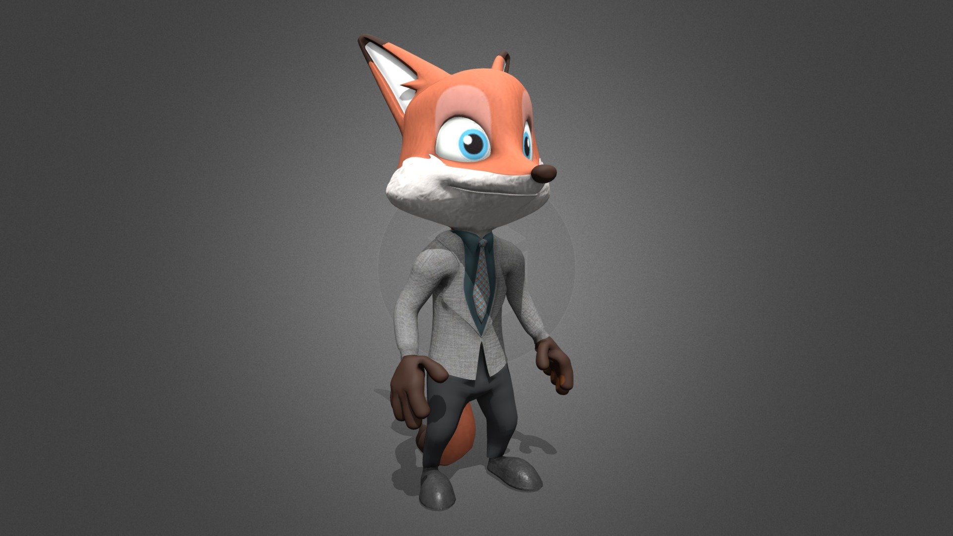A business fox character modeled for my current employer.  Character desgin by our freelancer Jeuel.  Modeling was done in Maya.  Texturing done in Substance Painter and Photoshop.  Idle animation by Mixamo.

Fur material found on substance share by the artist rmahon
Tie material found on substance share by the artist flo.jonas - Business Fox Character - 3D model by Jacob Monger (@jacobmonger) 3d model