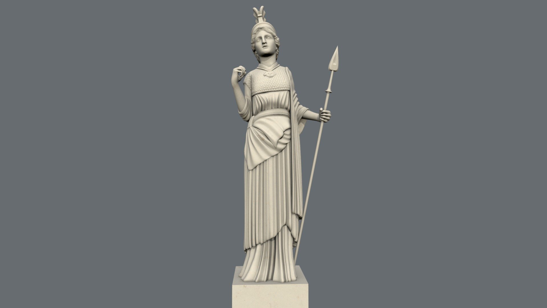 Minerva Statue - 3D model by anocturne 3d model