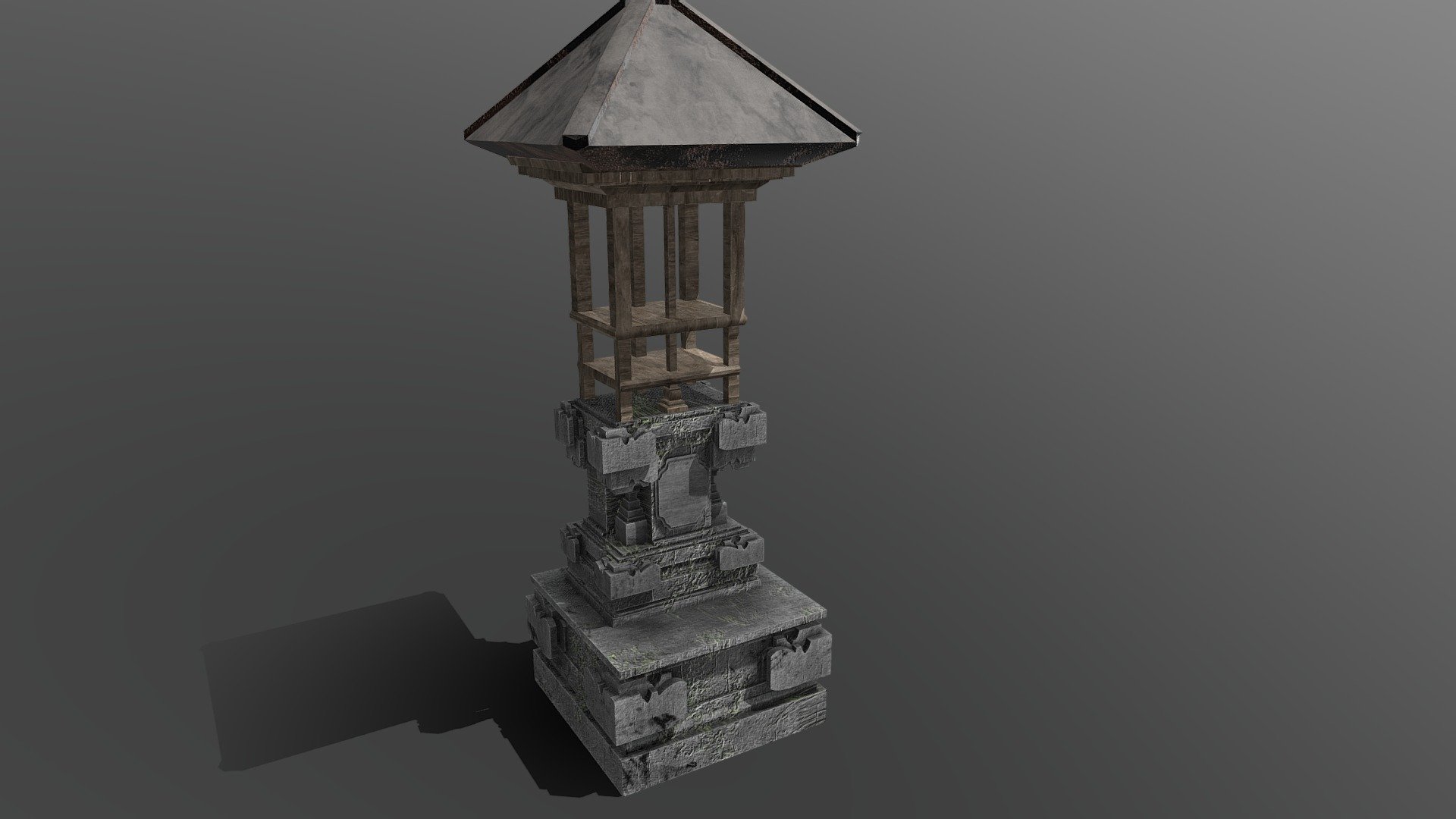 Game Asset Object Merajan / Sanggah From Bali Culture
Create = Blender
Texturing = Substance Painter

About Merajan / Sanggah
Mrajan or Sanggah Pamerajan comes from the word: Sanggah, meaning Sanggar = holy place; Pamerajan comes from Praja = family. So Sanggah Pamerajan means = a sacred place for a certain family. For brevity, people call it in short: Sanggah, or Merajan - Merajan / Sanggah Bali Game Asset v2 - 3D model by solodevelopment97 3d model