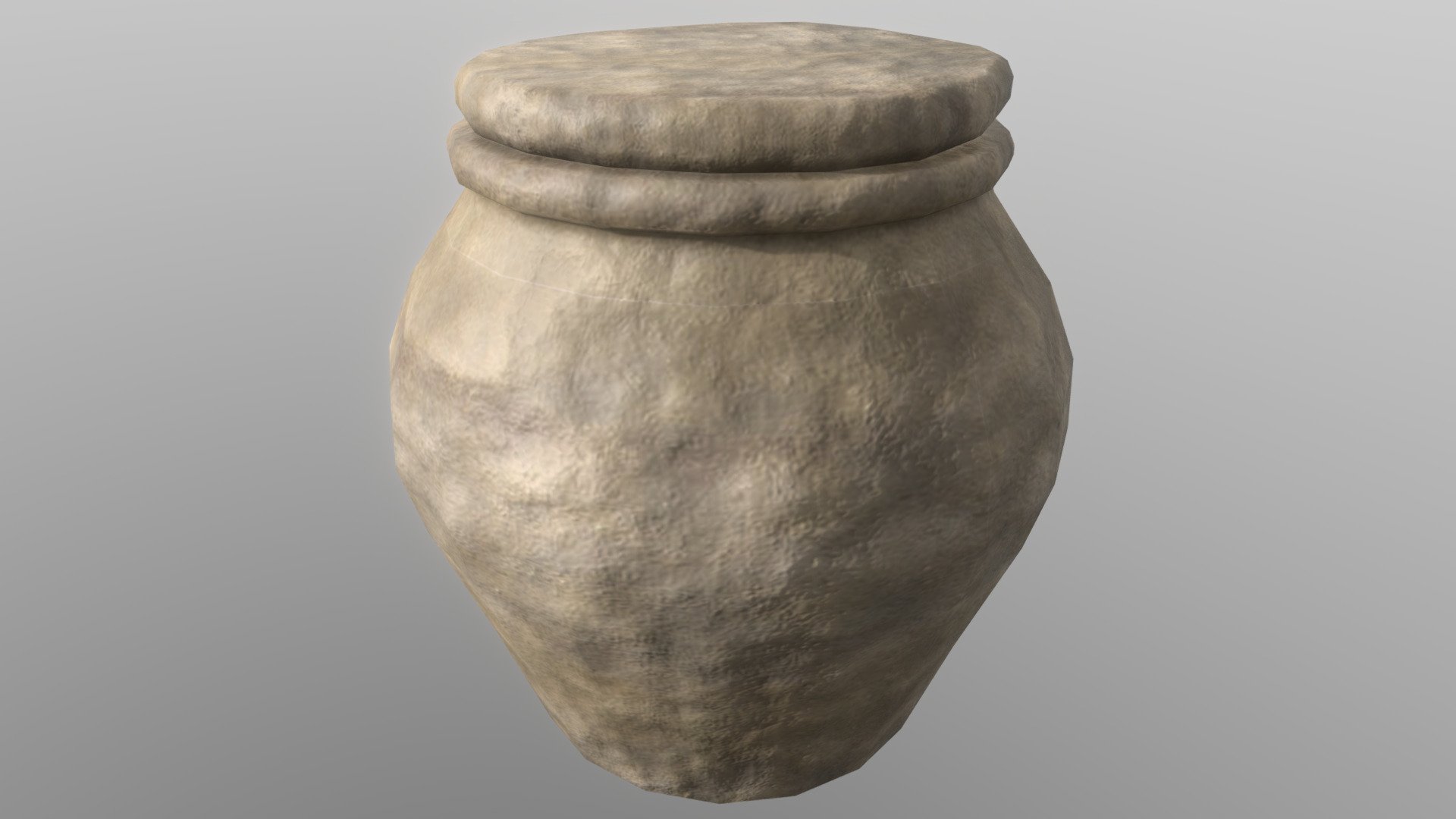 Clay Pot 2 (Viking)
Bring your 3D model of a clay pot to life with this  low-poly design. Perfect for use in games, animations, VR, AR, and more, this model is optimized for performance and still retains a high level of detail.


Features



low poly design with 525 vertices

1,071 edges

550 faces (polygons)

1,042 tris

2k PBR Textures and materials

File formats included: .obj, .fbx, .dae


Tools Used
This Clay Pot 3D model was created using Blender 3.3.1, a popular and versatile 3D creation software.


Availability
This low-poly Clay Pot 3D model is ready for use and available for purchase. Bring your project to the next level with this high-quality and optimized model 3d model