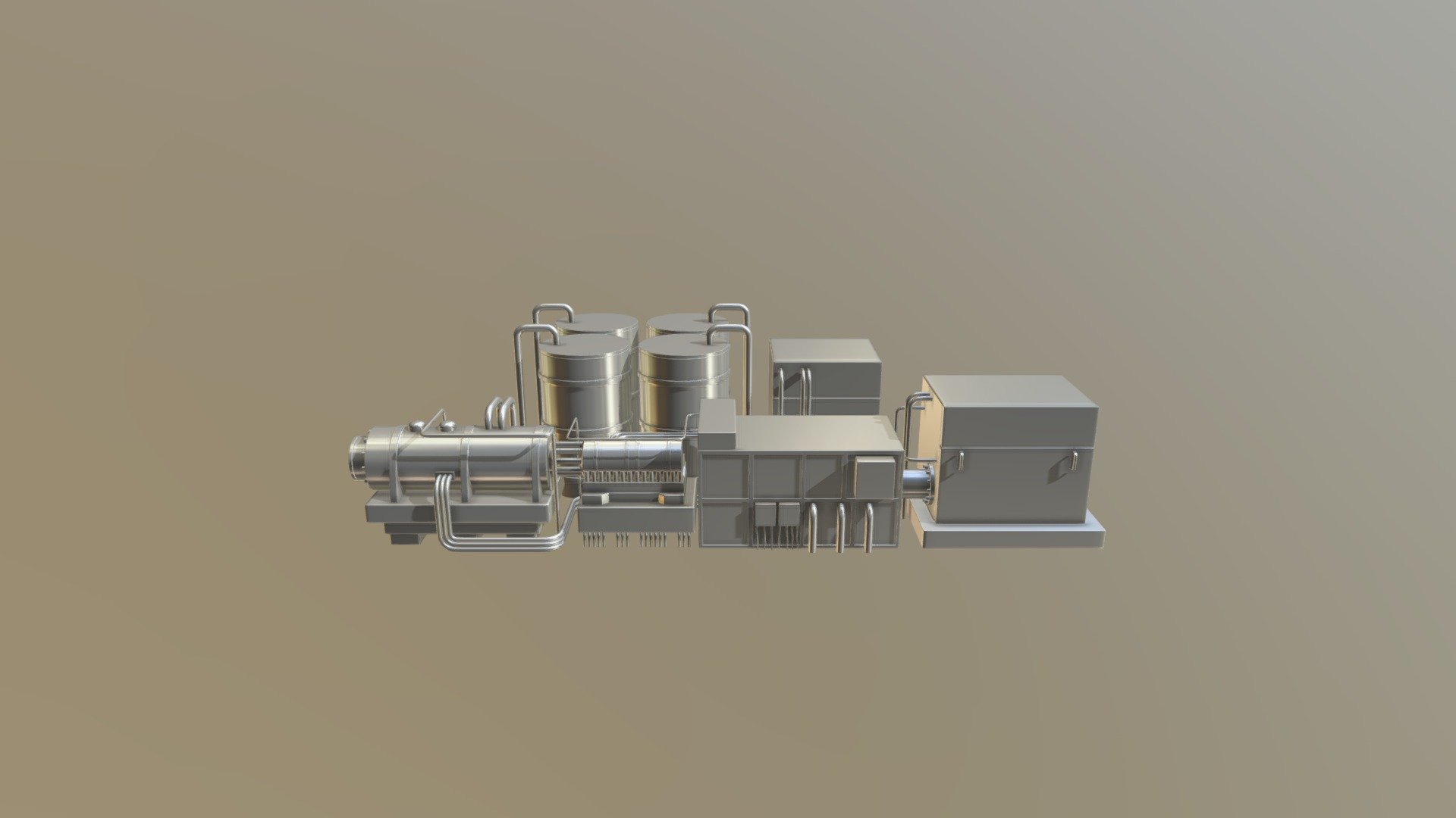 Recycle Gas Compressor - 3D model by Keith Marchell (@keith.marchell) 3d model