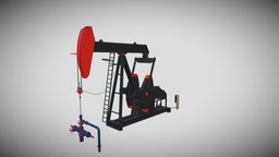 Conventional Pumpjack gas, oil, platform, energy, drill, industry, rig, site, fuel, derrick, pumpjack, refining, conventional, industrial, oiljack