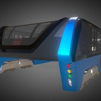TEB transit elevated bus by Cordy train, high, traffic, transport, china, bus, ready, presentation, jam, quality, transit, elevated, cordy, cordy3d, cordymodels, teb, game, blender, vehicle, low, poly, sci-fi, futuristic, car, concept