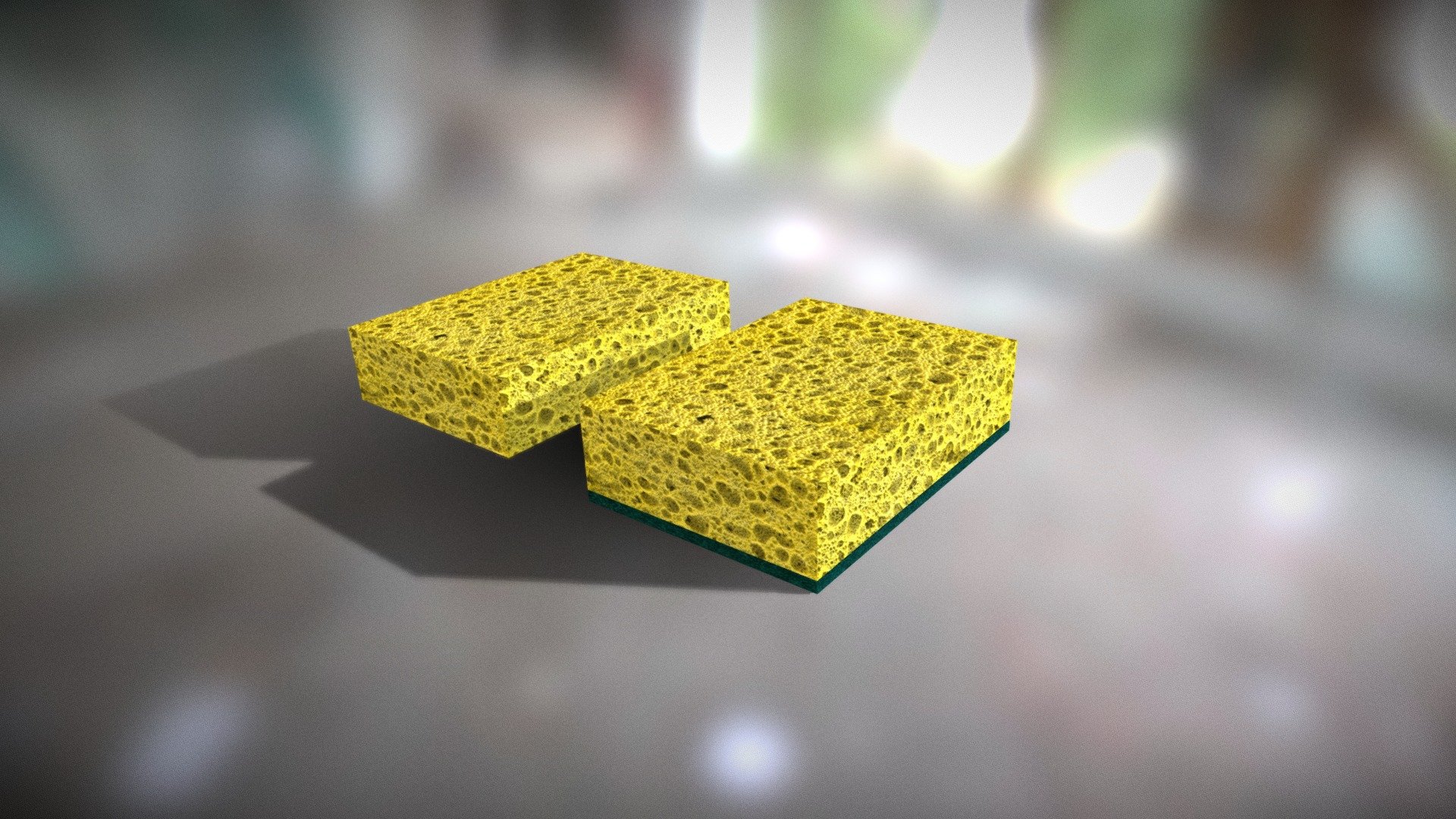 Two variations of dish sponges - Dish Sponges - 3D model by robfitzy 3d model