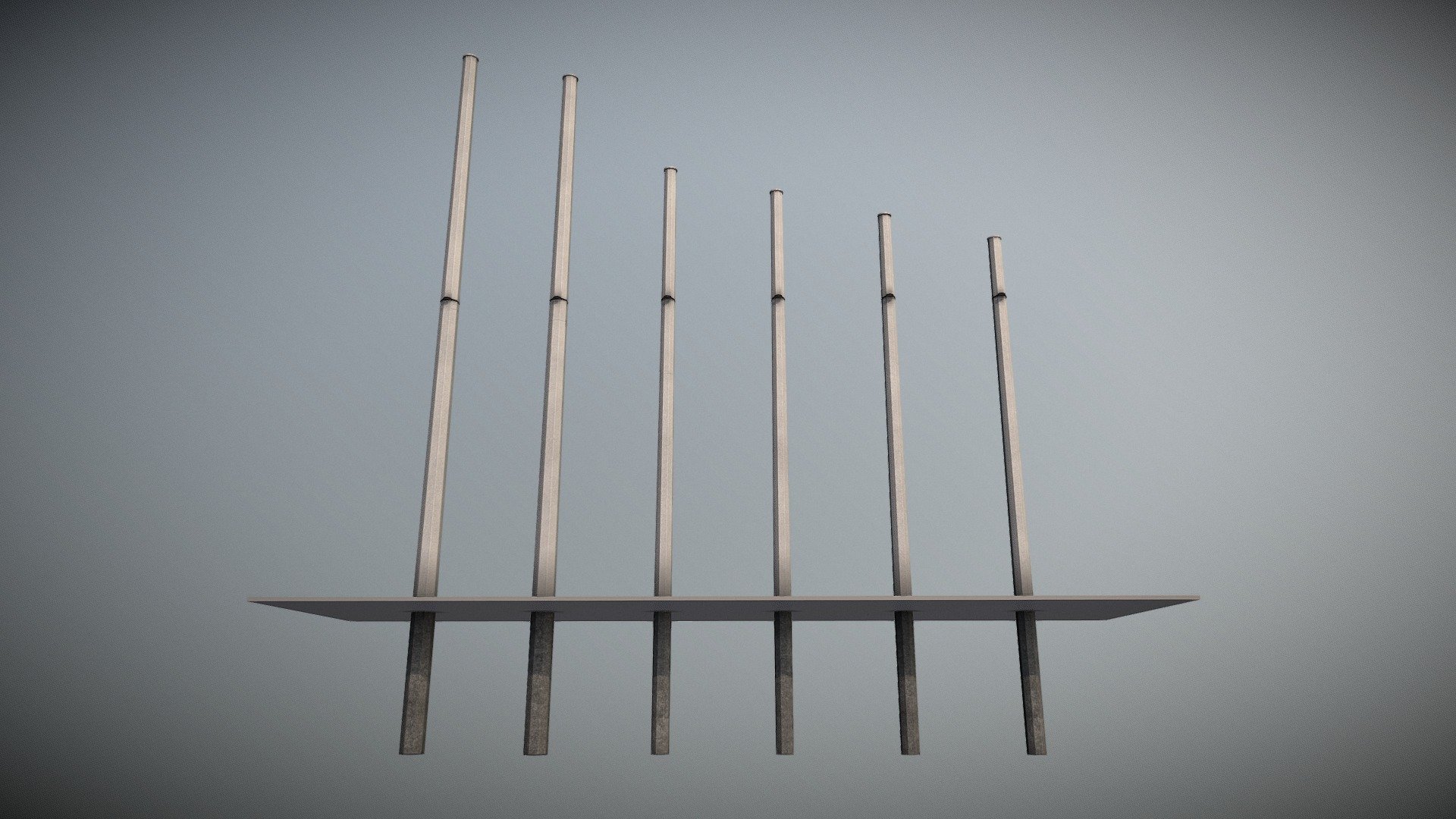 Here is a power pole for trams in different sizes 3d model