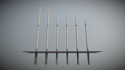 Power pole for trams in different sizes power, traffic, pole, blender-3d, tram, vis-all-3d, 3dhaupt, different-sizes, low-poly