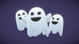 Spooky Ghost Halloween dead, haunted, scary, hood, casual, snap, boo, emoji, cartoon, game, blender, witch, house, stylized, ghost, halloween, spooky, horror, booh, noai