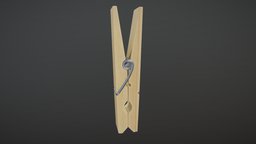 Wooden Clothespin PBR