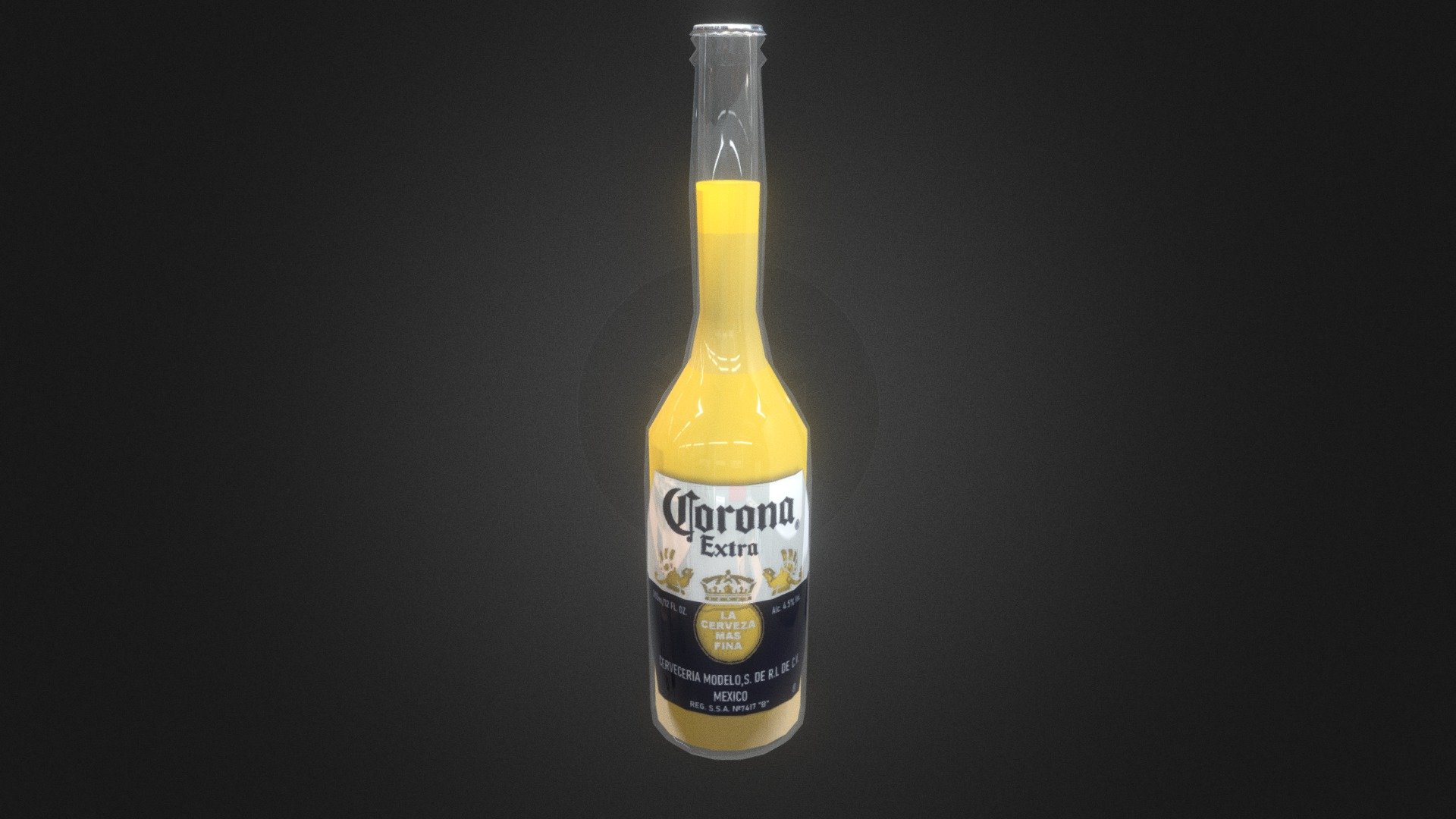 Corona Extra beer bottle sold in Japan - Corona Extra 355ml bottle (JAPAN) - Download Free 3D model by VRC-IW 3d model