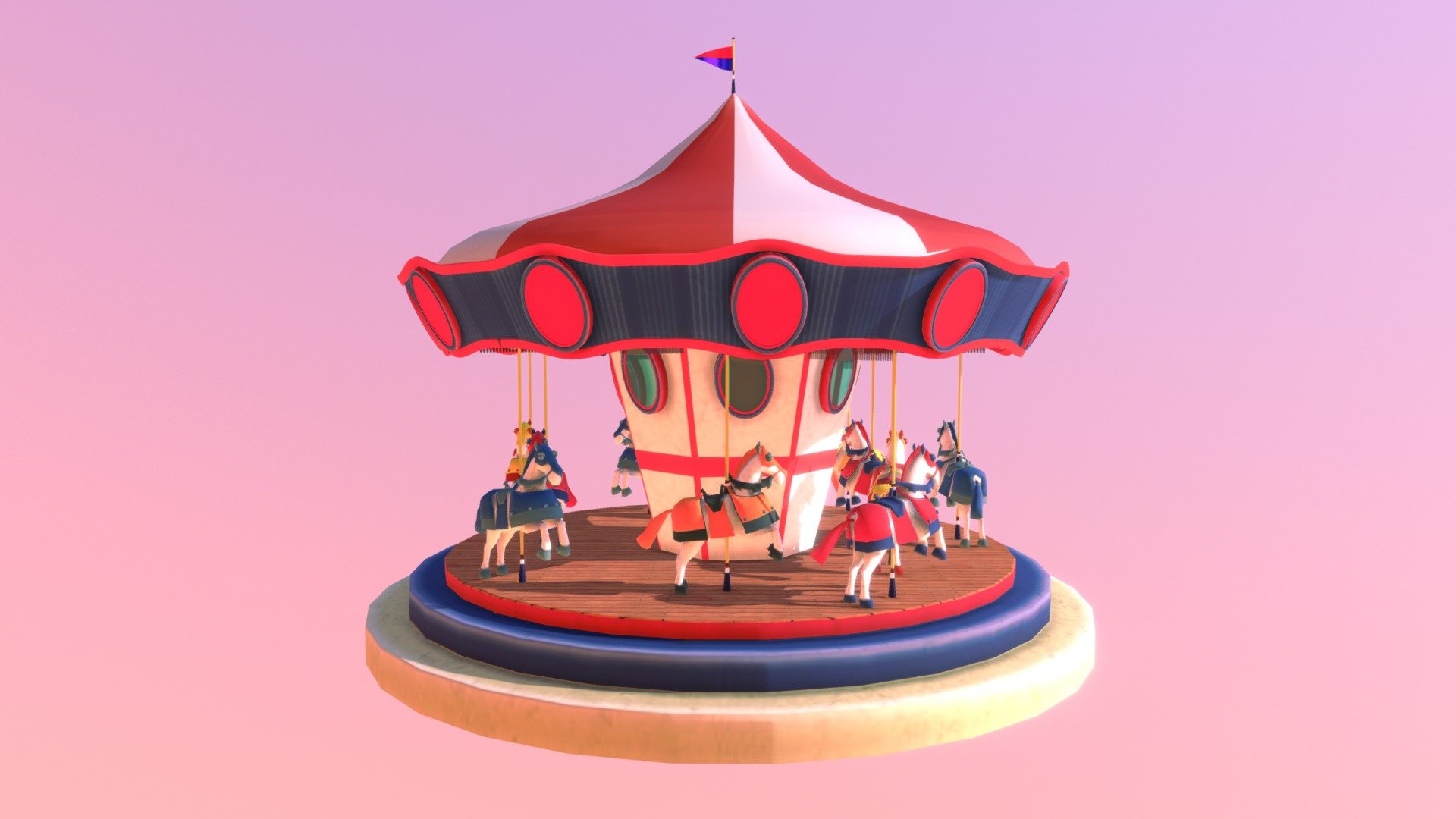 Merry Go Round - 3D model by Virtual Reality (@simulanis) 3d model
