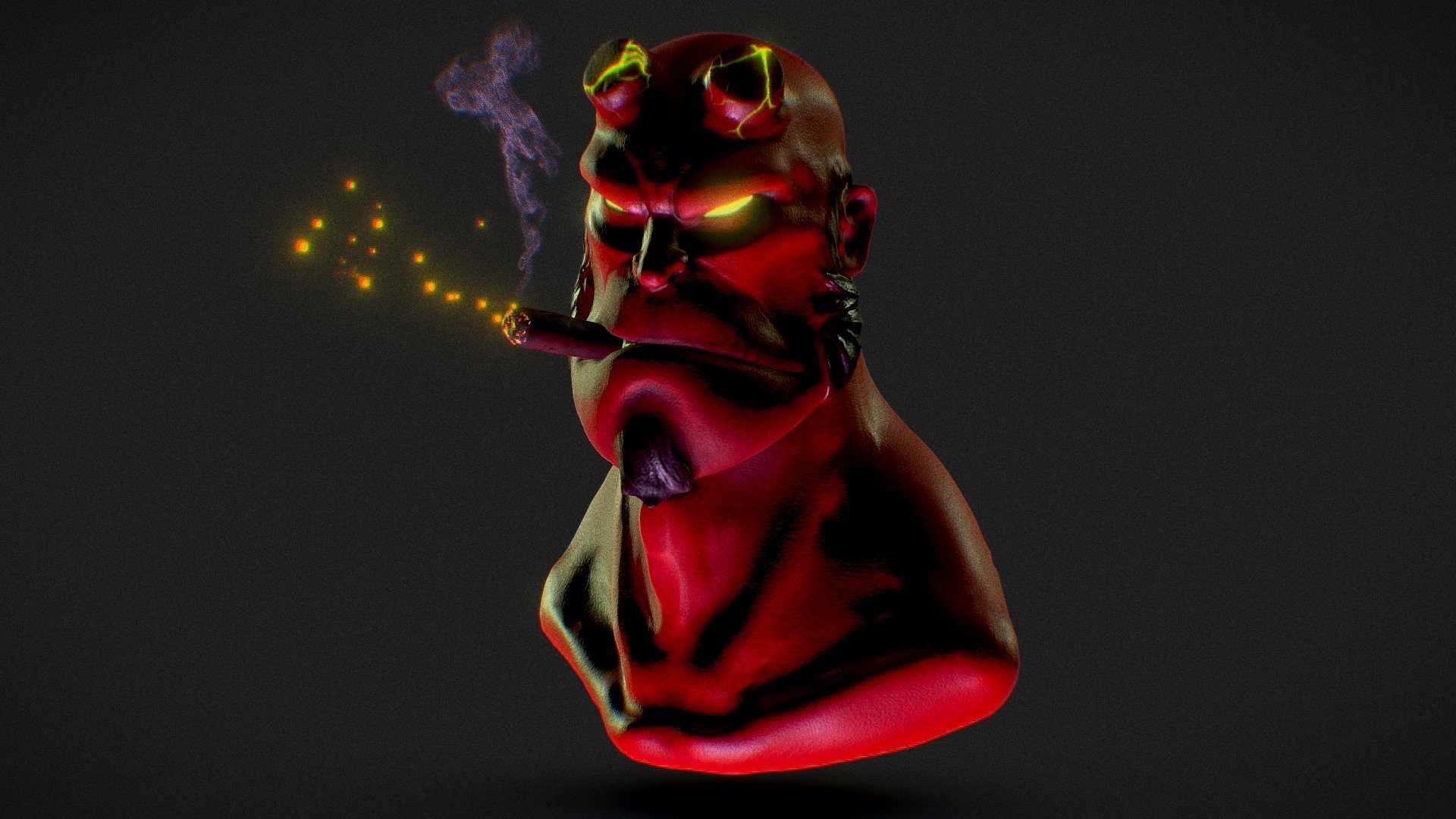 Trying this wokrflow with. Paint and export through. Zbrush to blender to sketchfab.
Music: Movie trailer &ldquo;Smoke on the water