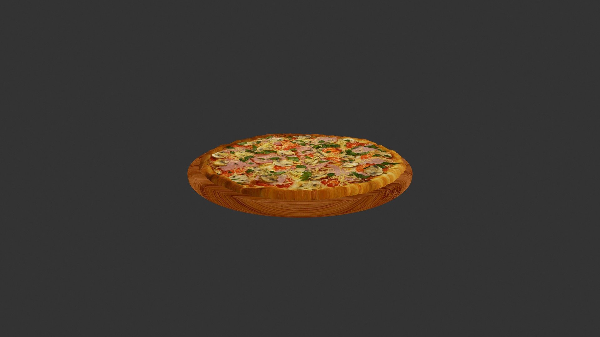 Піца Сімейна (Mushrooms_pizza) - 3D model by alex.alexandrov.a 3d model
