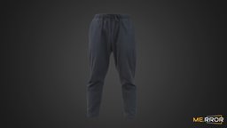 [Game-Ready] Black Training Pants topology, pants, ar, outdoor, training, casual, workout, low-poly, lowpoly, gameasset, gameready, noai, black-pants, black-training, jogger-pants, workingout