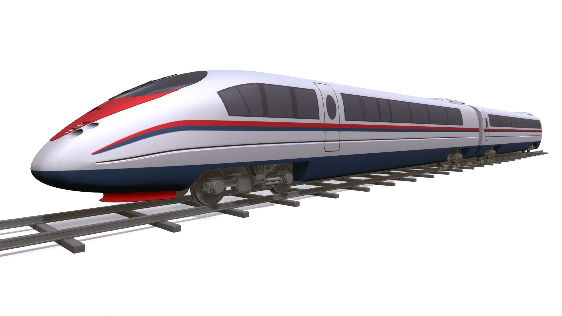 High quality 3D model of speed train 3d model