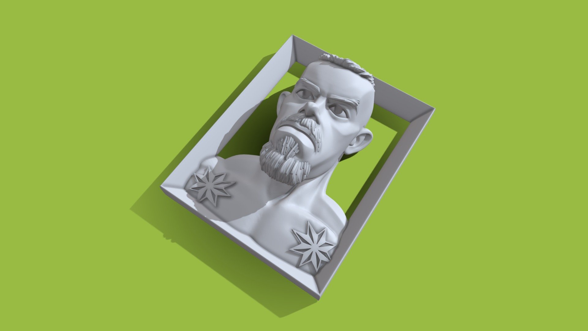 Free STL of Yuri Boyka from Undisputed film series, played by an amazing Scott Adkins. Designed for FDM printing, as wall-mounted portrait 3d model