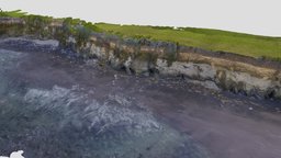 Rapanui Beach (North End) drone, geology, coast, cliff, sand, beach, stone, rock