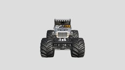 Jeep Monster Truck 3d Model wheels, jeep, free3dmodel, monstertruck, game-asset, modify, game, blender, lowpoly, monster, 3dmodel, gameready, jeep3d, thar4x4, noai