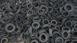 Tire dump tire, dump, drone, 3d-scan, junkyard, used, tyre, dirty, waste, recycle, old, 3d-scanning, tyres, photoscan, photogrammetry, asset, scan, car, noai, pile-of-tires