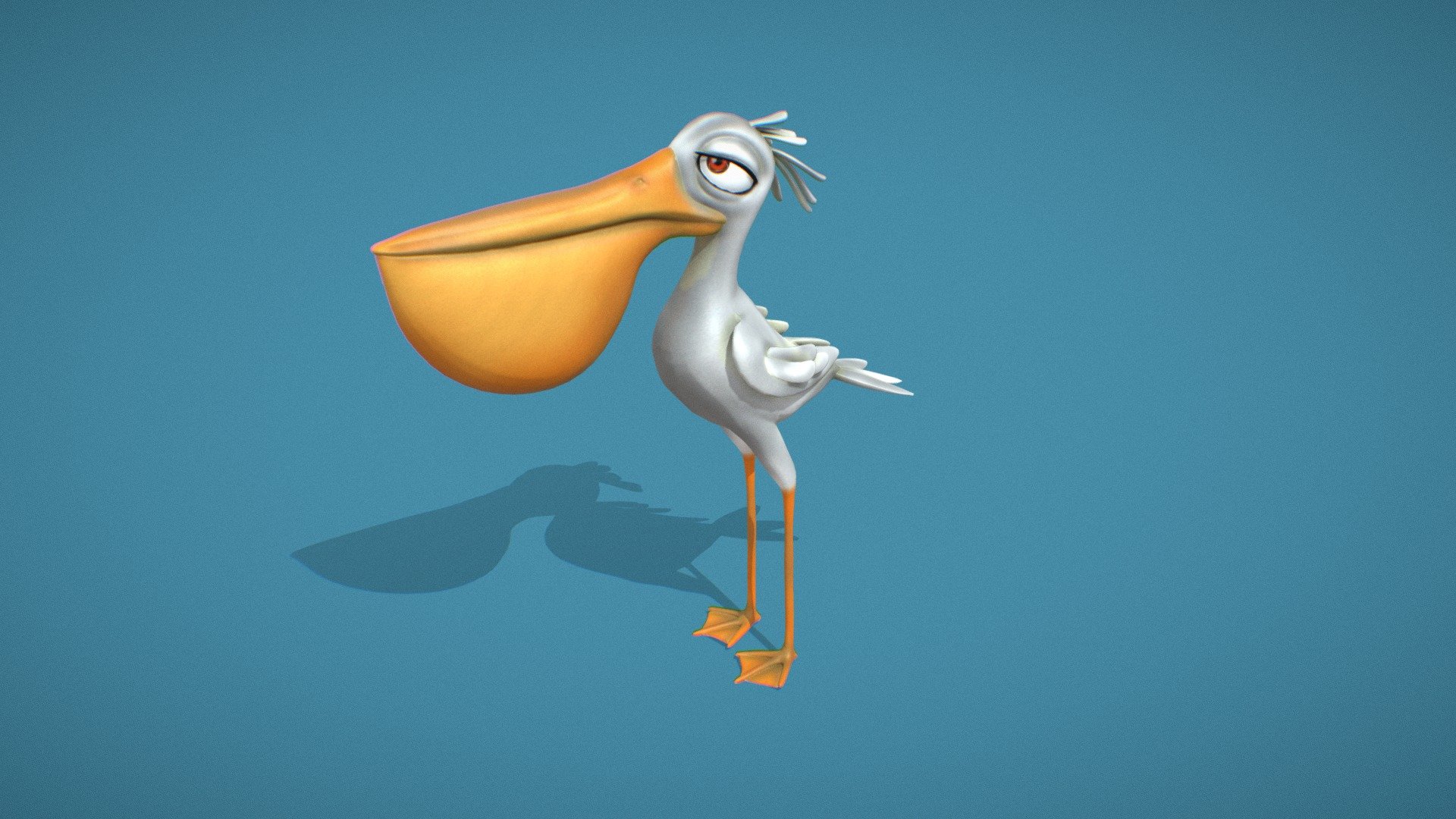 Stork Cartoon - Stork Cartoon - Buy Royalty Free 3D model by HASSAN ZAYED (@abumoaaz3d) 3d model