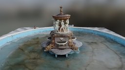 Unknown Fountain .::RAWscan::. fountain, photogrammetry, low, poly, 3dscan, city, sculpture