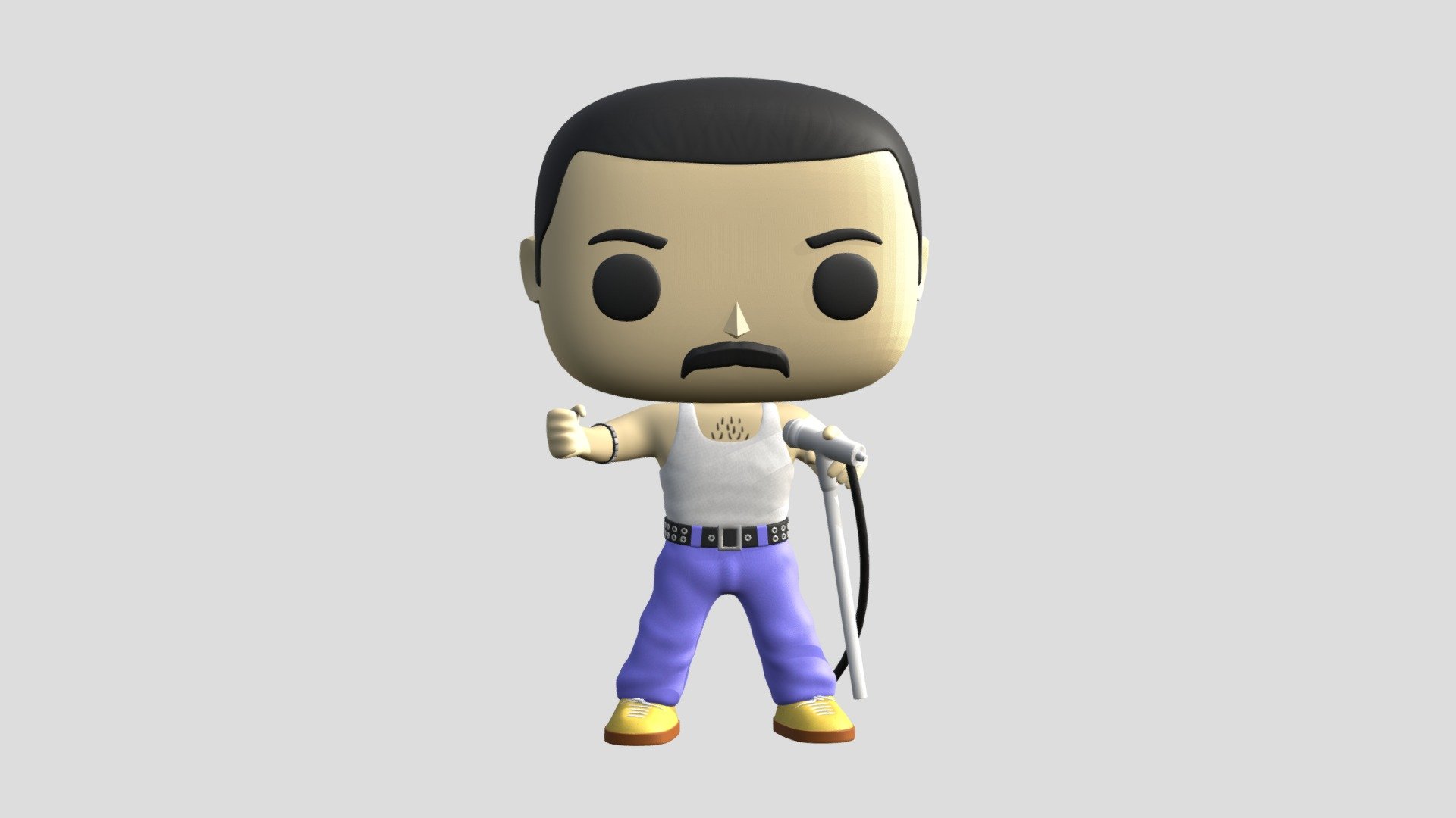 Freddie Mercury Funko Pop Style - Freddie Funko Pop Style - 3D model by akis_bou (@akisb) 3d model