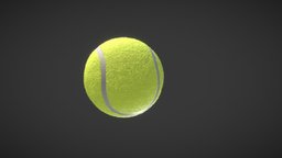 Tennis Ball green, prop, sports, yellow, tennis, substancepainter, substance, asset, free, ball