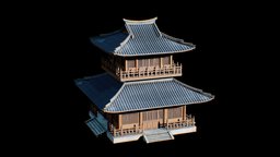 Chinese Temple-Freepoly.org chinese, substancepainter, substance, temple-freepolyorg