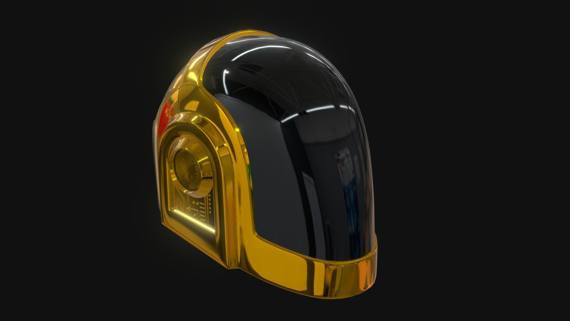 3D model of Guy-Manuel's Daft Punk helmet, made in Blender. Subdivision modifiers have not been applied, so if you download the Blend file it should be easier to work with. Importing directly should be fine if you don't care about modifying it though. Feel free to do whatever you want with this model. It's not album-cover accurate, but it's close enough if you ask me. If you're looking for Thomas's helmet, I have that one too 3d model