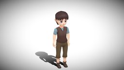 Stylized NPC rpg, toon, boy, npc, villager, game-ready, peasant, jrpg, game-asset, topdown, character, handpainted, cartoon, game, lowpoly, mobile, gameasset, stylized, fantasy, gameready, noai