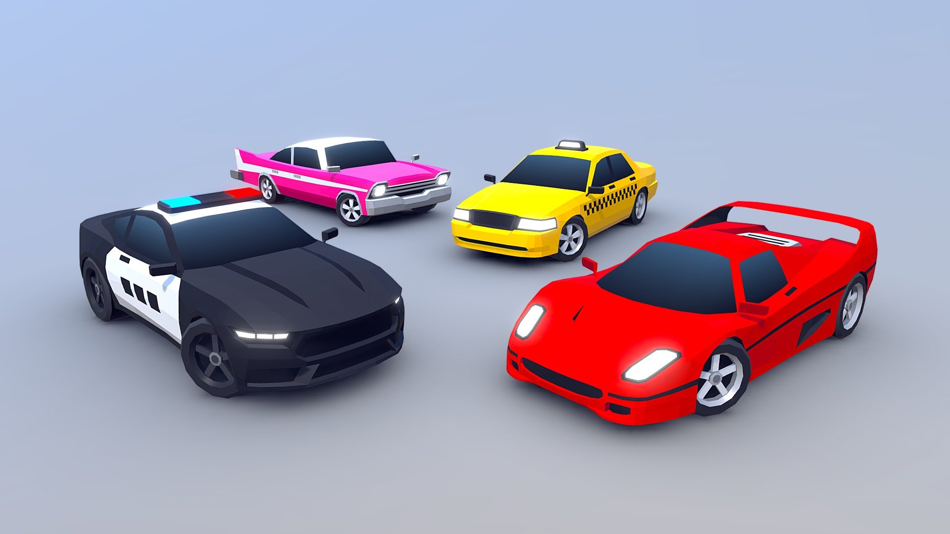 October 2023 update of Low Poly Cars - Mega Pack. This is available in the Unity Asset Store and Sketchfab (click here). Update will be available on October 3rd 3d model