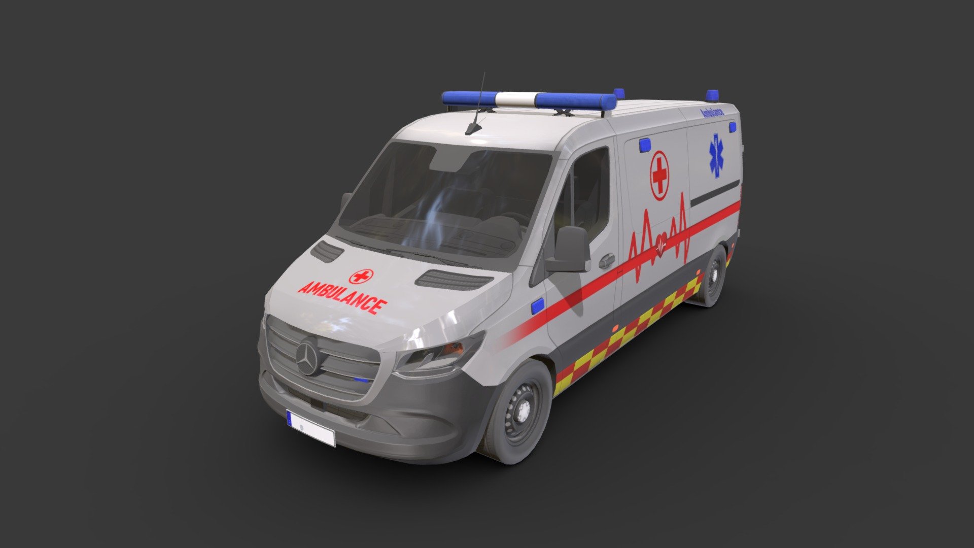 ambulance car

You can use these models in any game and any project.

the inside of these models are designed simply so it is low_poly and it can be used for any game.

This model is made with order and precision.

Separated parts. (Doors. Body. Wheels. Steering).

Low poly.

Average poly count:20/000 tris.

Textures size : 4096 4096(BMP)_20482048(bmp)_1024*1024(bmp).

Textures High Quality 3d model