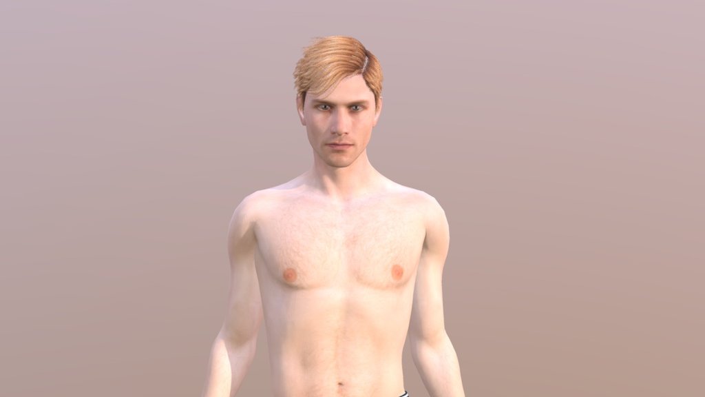 This is a model of an adult man. He is one of the M series which focuses on realism, representing real life men. He's strong, but not too heavy, suitable for a various kind of characters. 
His height is 182cm. You can easily alter his height by scaling him a little.

This model is rigged. It has a clean, quad-based topology.

Format: 3dsmax, fbx.

Download - Danish Man with Hair - 3D model by Zen3D (@Mr.Wednesday) 3d model