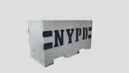 NYC NYPD Stone Road Barrier police, urban, nyc, nypd, photogrammetry, street, construction
