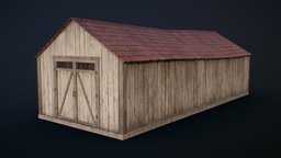 Small French Barn france, wooden, land, french, assets, ww2, small, historical, barn, normandy, germany, farm, beach, europe, worldwar2, dday, d-day, farmland, architecture, game, lowpoly, gameasset, house, home, structure, wood, war, history