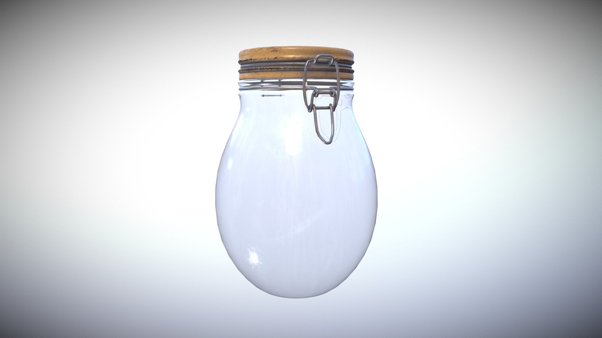 Jar - Hermetic Glass Container.
UV Unwrapped and textured. 
Comes with textures at 4096x4096 resolution. 

The model contains 3 objects, 2 sets of material, and 1 set of textures. 
Modeled in Blender, painted in Substance Painter. 

Blend file before modifiers has 792 Faces, and 820 Vertices. Particle hairs included 3d model