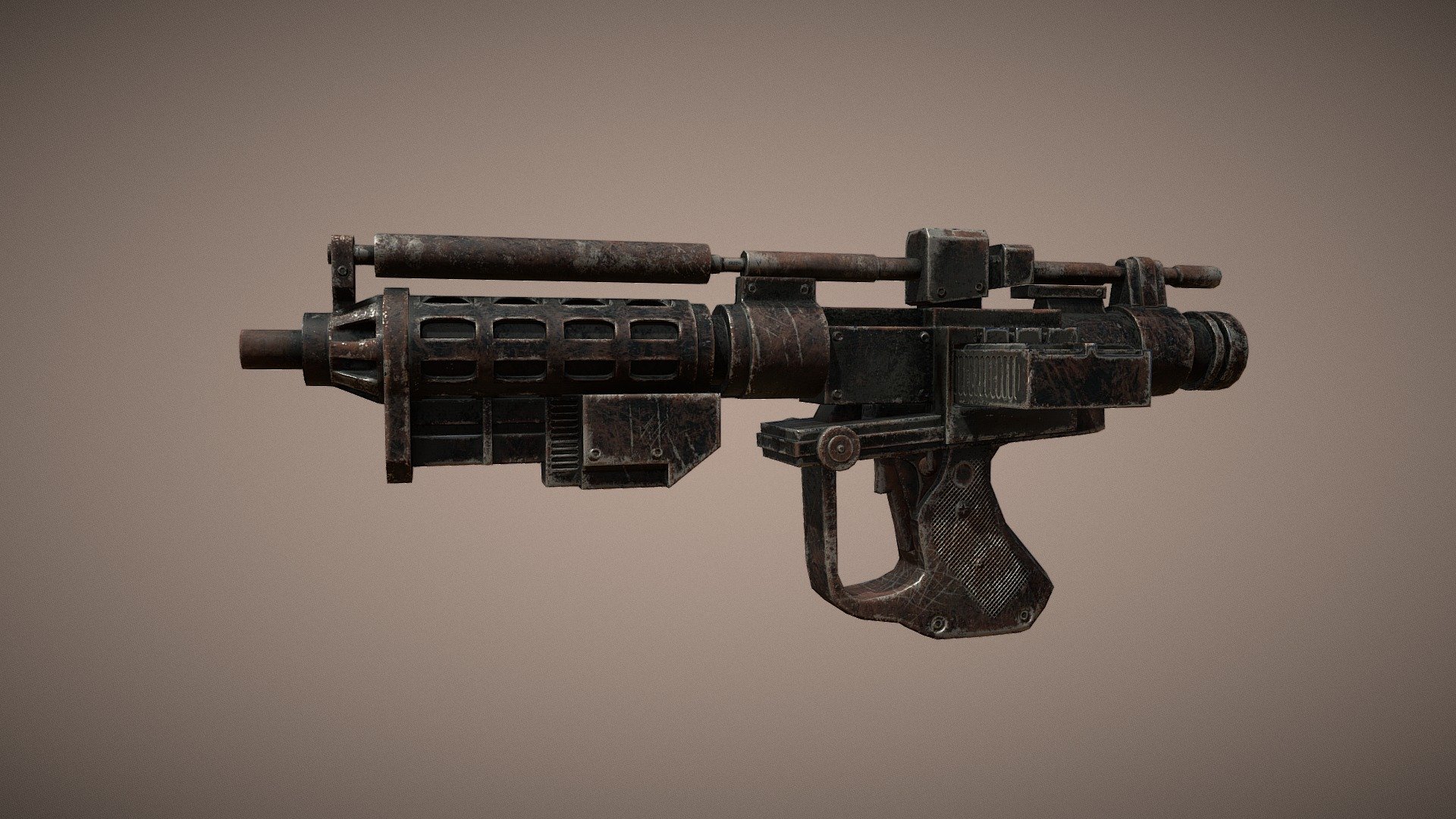 Its grungy, its scrappy, but it works - E5 Blaster - Download Free 3D model by lymxmask 3d model