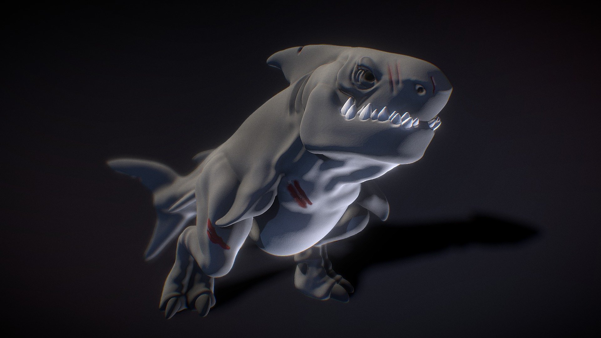 A Megalodon Rex Sculpt. A cool mix between a shark and a T-Rex 3d model