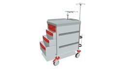 Cleaning Trolley trolley, ambulance, care, clinic, doctor, patient, nurse, table, clean, emergency, hospital, surgery, cleaning, health, recliner, healthcare, chair, medical