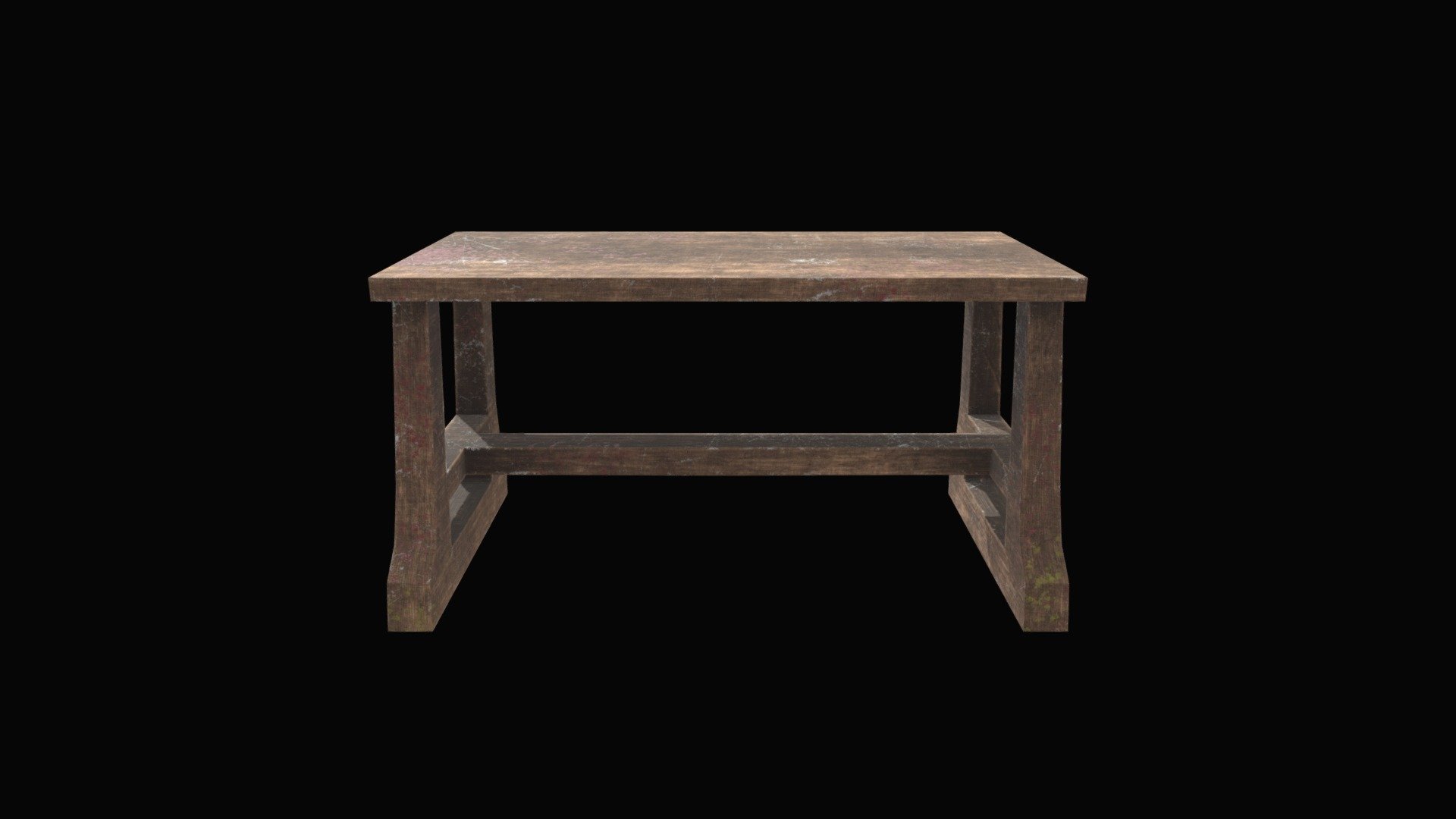 Old bloody table made as an asset for a game at school - Old table - 3D model by 3deikner 3d model