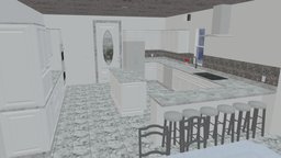 High quality House with interior high-quality, complete-house, house, highpoly