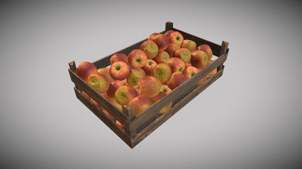 Apple Box - Download Free 3D model by Francesco Coldesina (@topfrank2013) 3d model