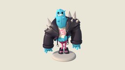 Punk Cactus translucent, illustration, charactermodel, subsurface, subsurfacescattering, handpainted, 3dsmax, substance-painter, characterdesign
