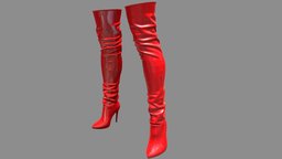boots FX high, boots, poly, model3d, wumen
