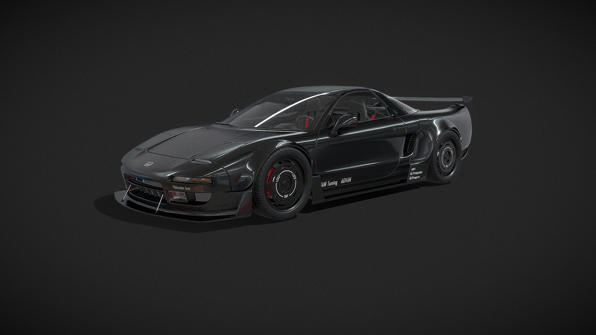 This is a model of a tuned Honda NSX NA1. Made with Blender 3d model