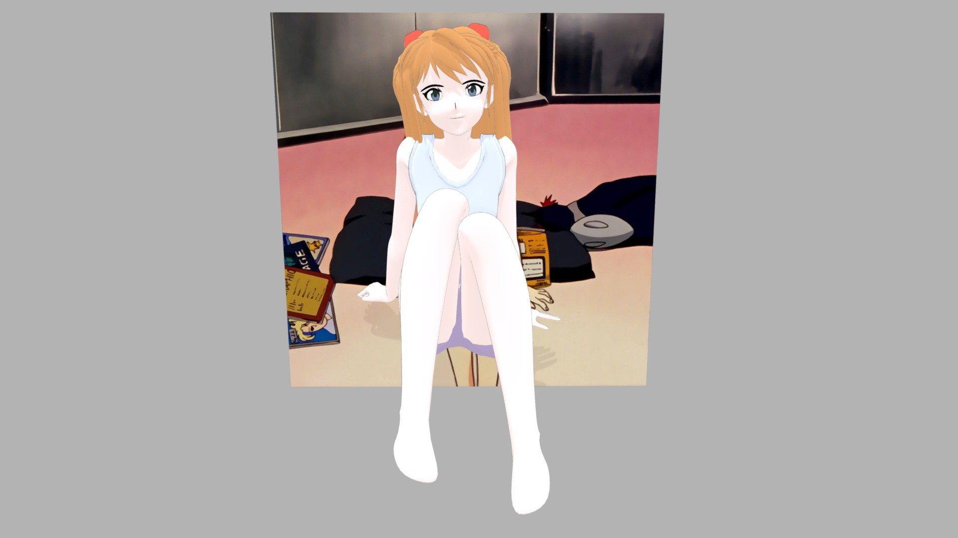 3d model of the character Asuka Langley from the anime Neon Genesis Evangelion
All materials are 100% procedural so some of them can't translate well to an image texture
Rig is good for posing but not optimal for animating
Let me know what other character you're interested in :3 - Asuka with the Sport Clothes Rigged - 3D model by de.l.uxe_kid (@deluxe_kid) 3d model