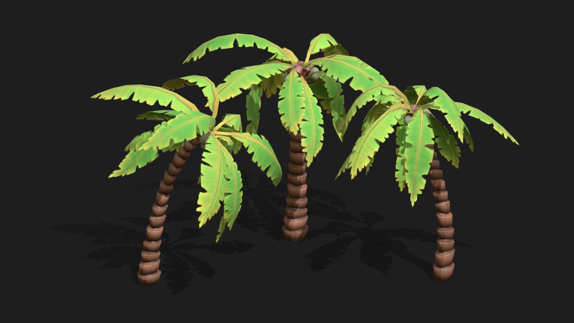 Originally modeled in Cinema 4D R 21



Maps for Cartoon Palm Tree




BaseColor

Metallic

Roughness

Normal

AO

Opacity



SCALE:
- Model at world center and real scale:
       Metric in centimeter
       1 unit = 1 centimeter



Texture resolution 2048x2048
Texture format PNG



Poly Count :
Polygon Count - 2099
Vertex Count - 3174
No N-Gons - Cartoon Palm Tree - Buy Royalty Free 3D model by zames1992 3d model