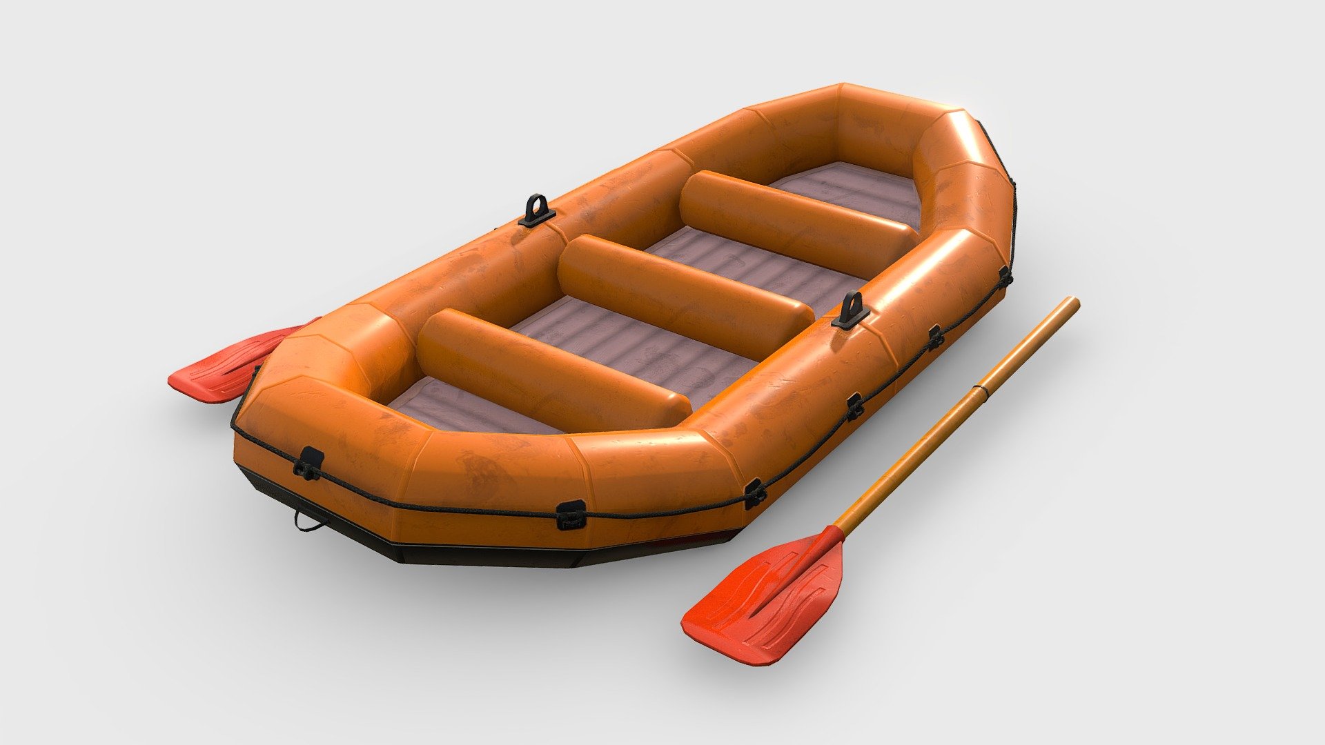 Features:


Low poly.
Game ready.
Optimized.
Grouped and nomed parts.
Easy to modify.
Textures inlcuded and materials applied.
Textures PBR 2048x2048.
 - Inflatable Rubber Boat - Buy Royalty Free 3D model by Elvair Lima (@elvair) 3d model