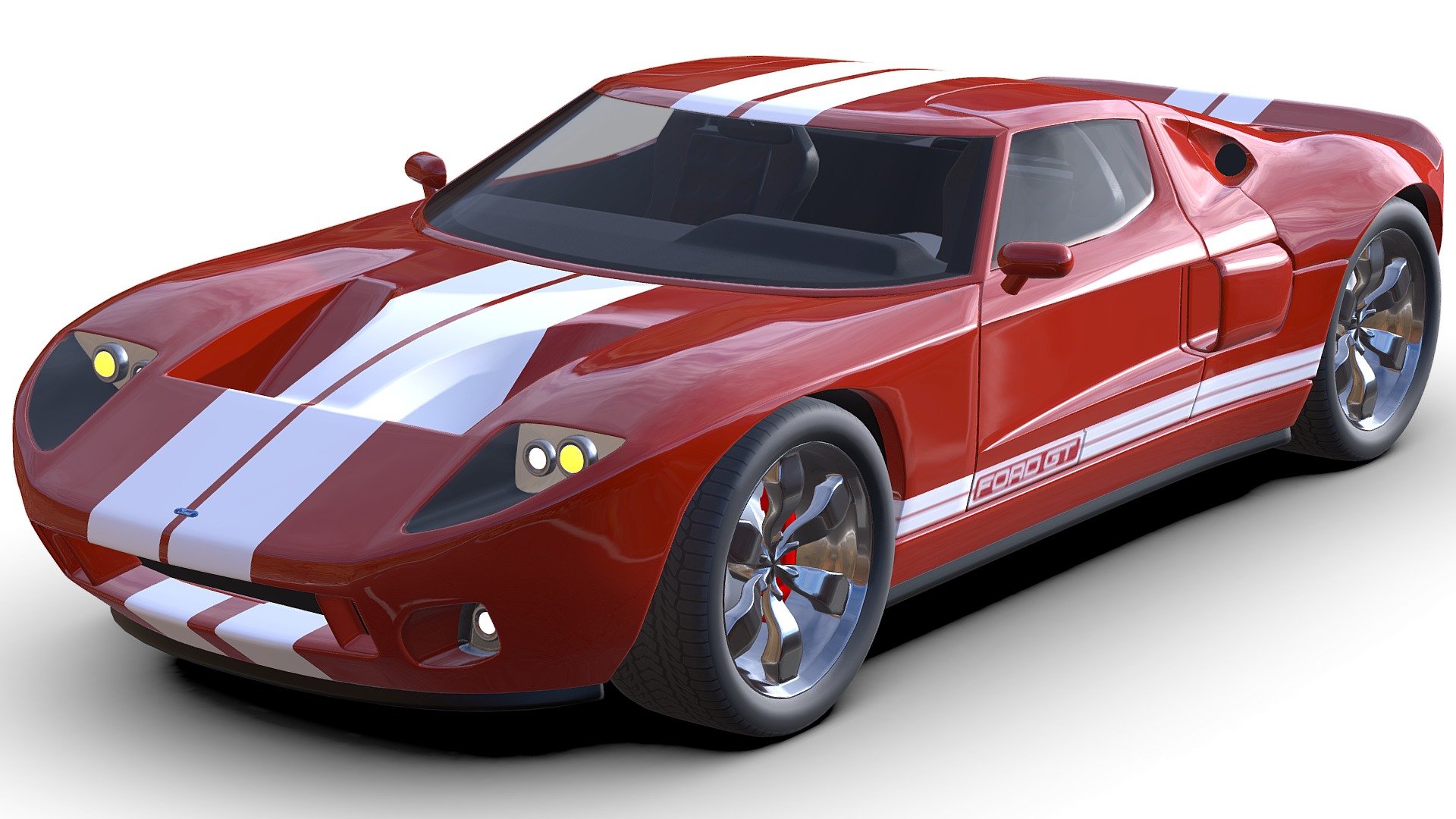The Ford GT is a mid-engine two-seater sports car manufactured and marketed by American automobile manufacturer Ford for the 2005 model year in conjunction with the company's 2003 centenary. The second generation Ford GT became available for the 2017 model year 3d model