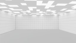 VR exhibition gallery baked scene, room, white, grey, vr, exhibition, hall, gallery, showroom, space, light, wirehouse