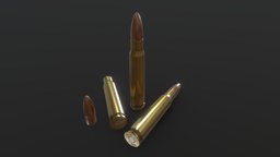 Ammo 5.56 X 45mm NATO shell, bullet, 556, metalic, cartridge, nato, 45mm, download
